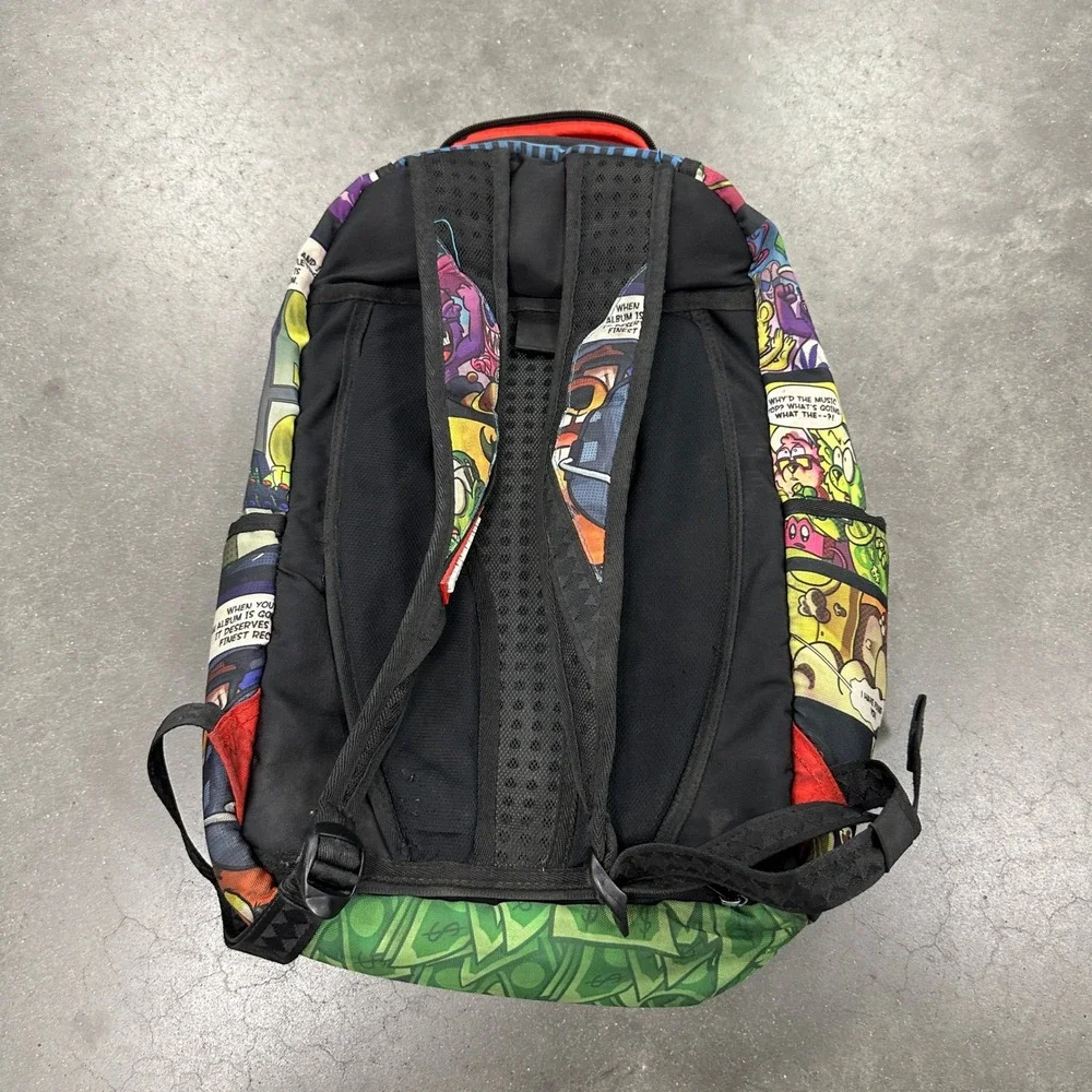 Sprayground Money Bear Limited Edition Comic Book Backpack Green Bear Cash